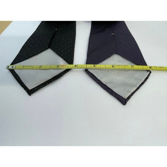 Oscar De La Renta Silk Necktie Lot of 2 Wedding Guest Preppy Office - Picture 6 of 6